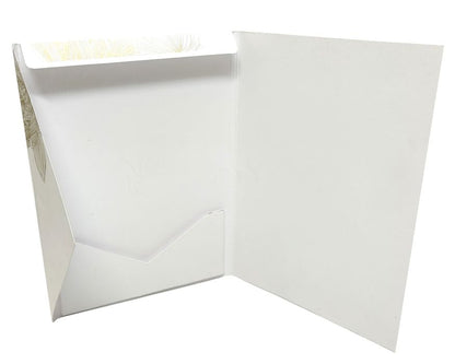 Blue Single Sheet Designer Invite With Gold Foiling Touch-KNKYP006-King of Cards