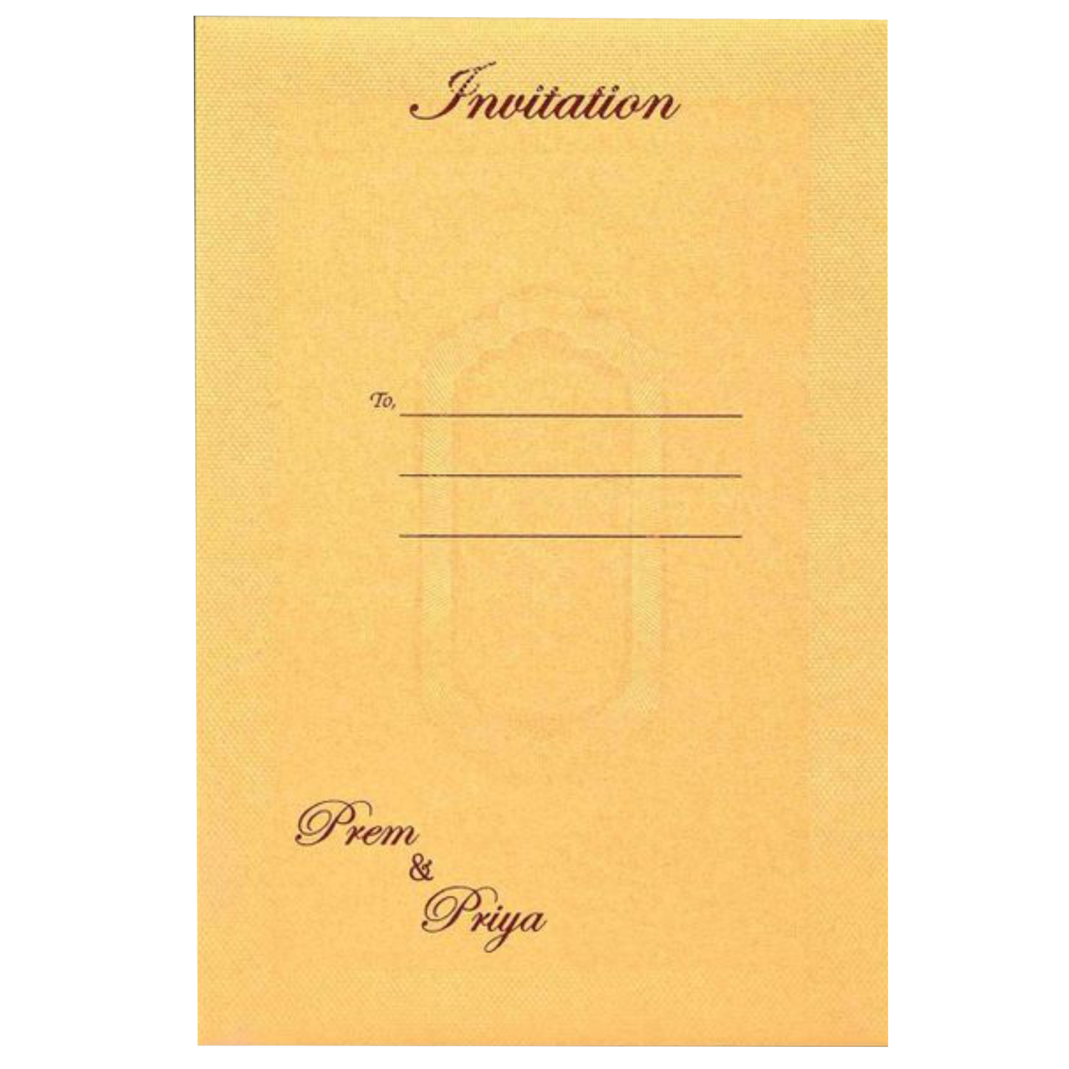 Blue Padding Invitation Card-Knk1870