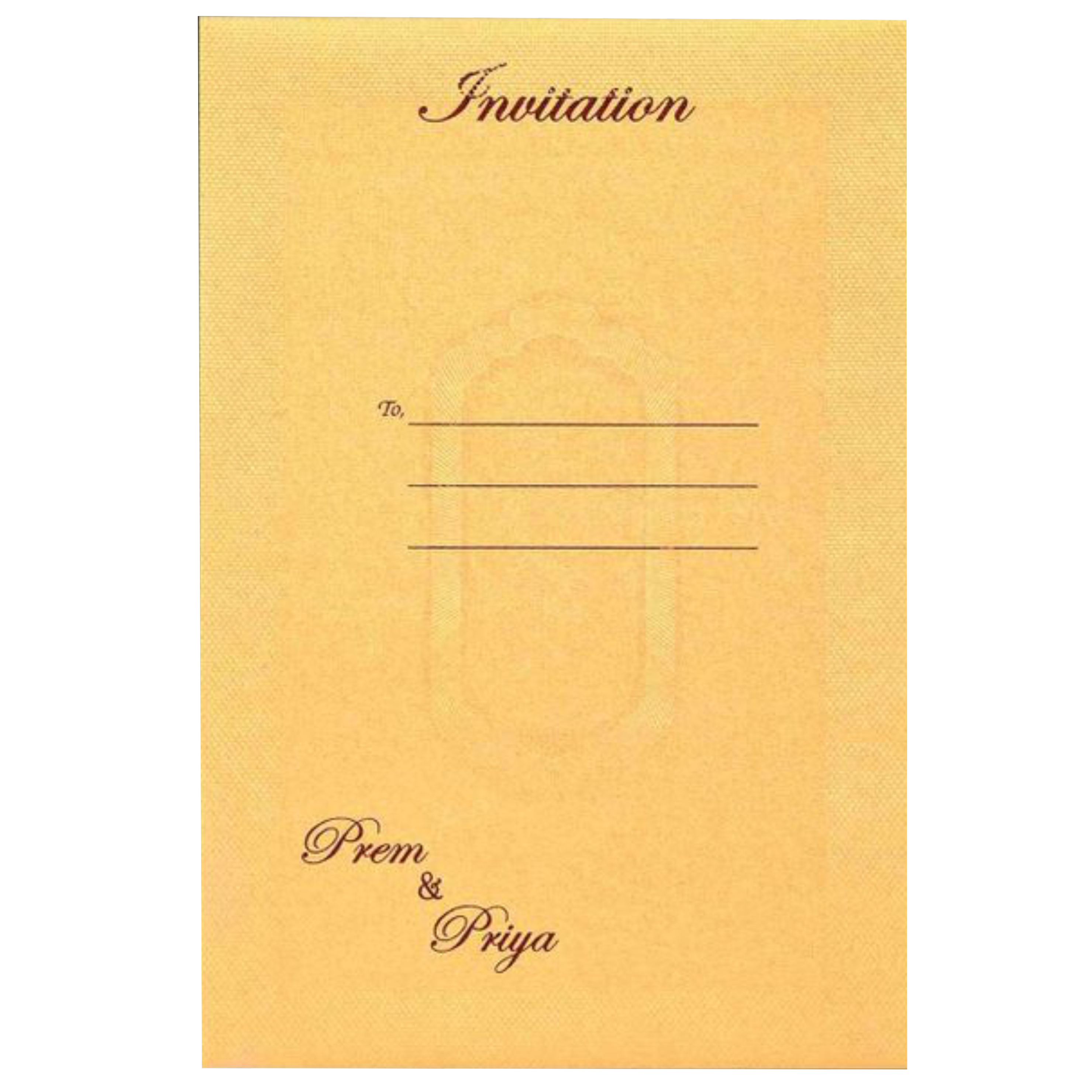 Blue Padding Invitation Card-Knk1870