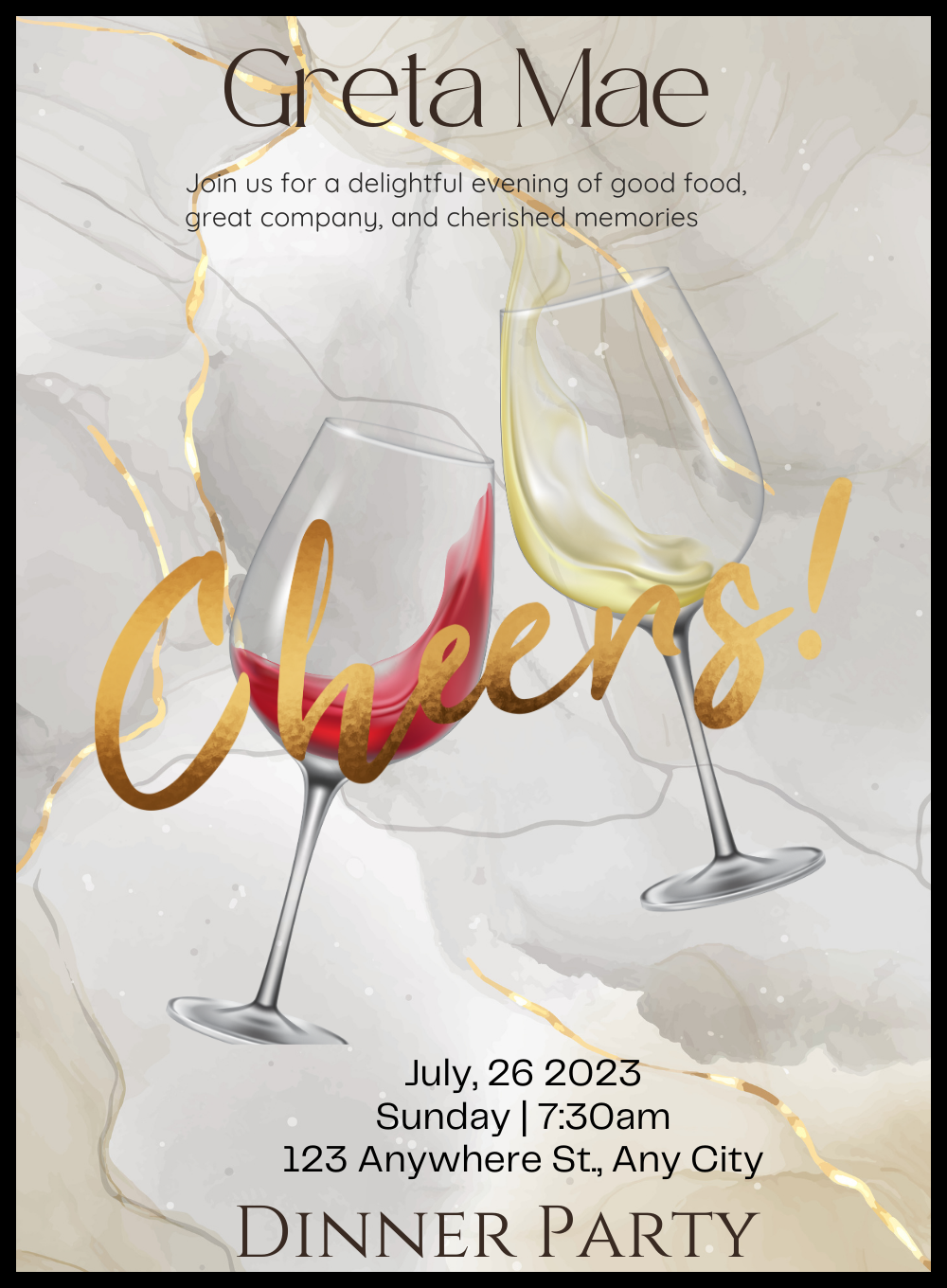 Rustic Charm Dinner Party Invitation-AADNI016