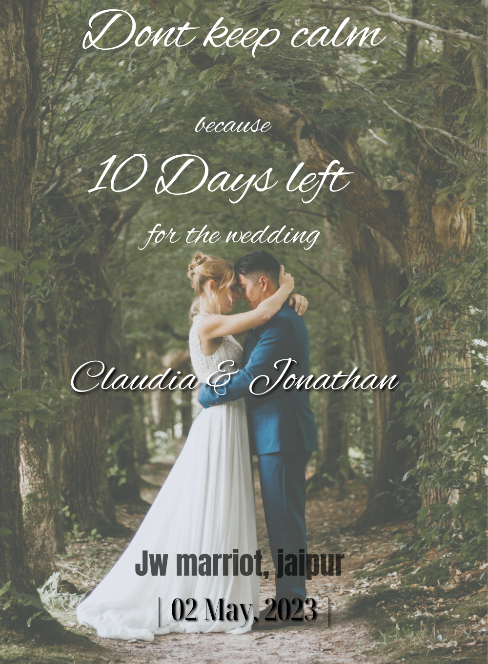 Rustic Wooden Countdown Invitation-AACDI004