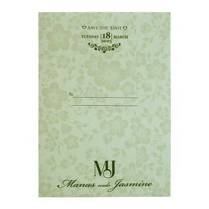 Light Pale Green Wedding Card-King of Cards