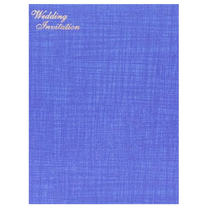 Blue Traditional Die Cut Wedding Invitation-KNCM19BI