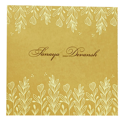 Brown Floral Invitation card-KRC29552