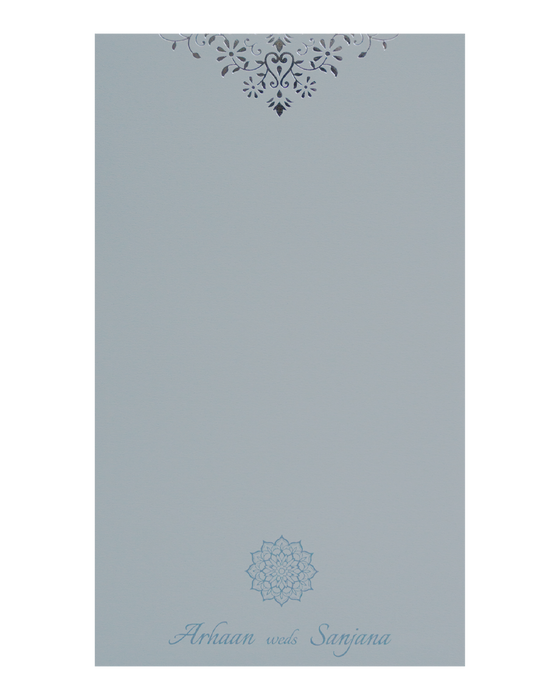 Grey Floral Single Card-King of Cards