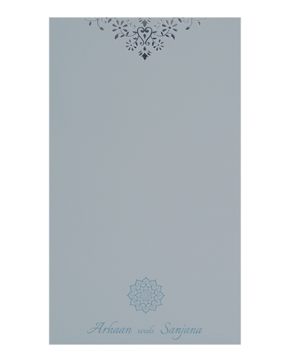 Grey Floral Single Card-King of Cards