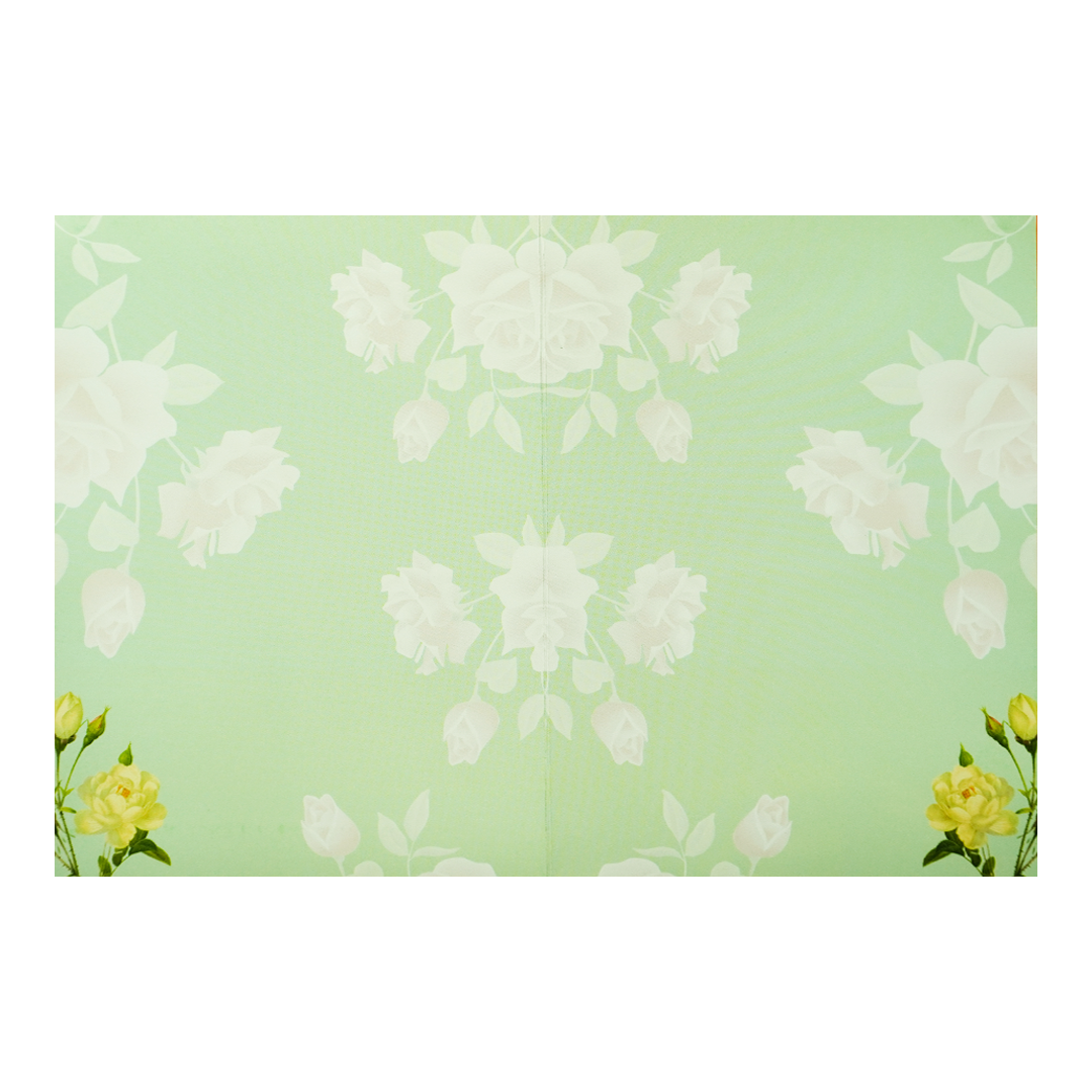 Mint Green Rose Floral Wedding Card-KNTY6814