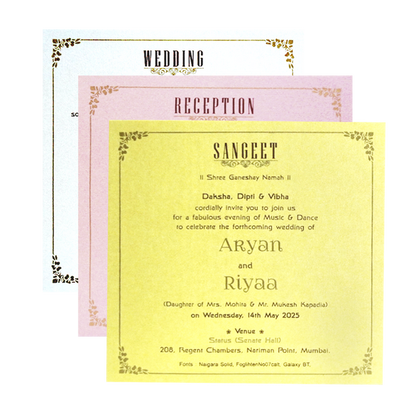 Dark Brown Ganesha Wedding Card-King of Cards