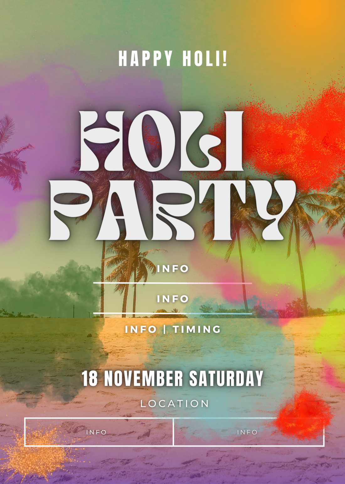 Colorful Classy Design Holy Party Invitation-AAHPI001