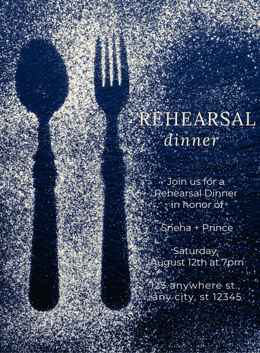 Blue Spork Rehearsal Dinner Invitation-AARES002