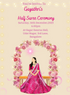 Pink Blooming Half Saree Invitation-AAHAL002