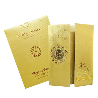 Olive Green Door Type Unique Invitation Card-King of Cards