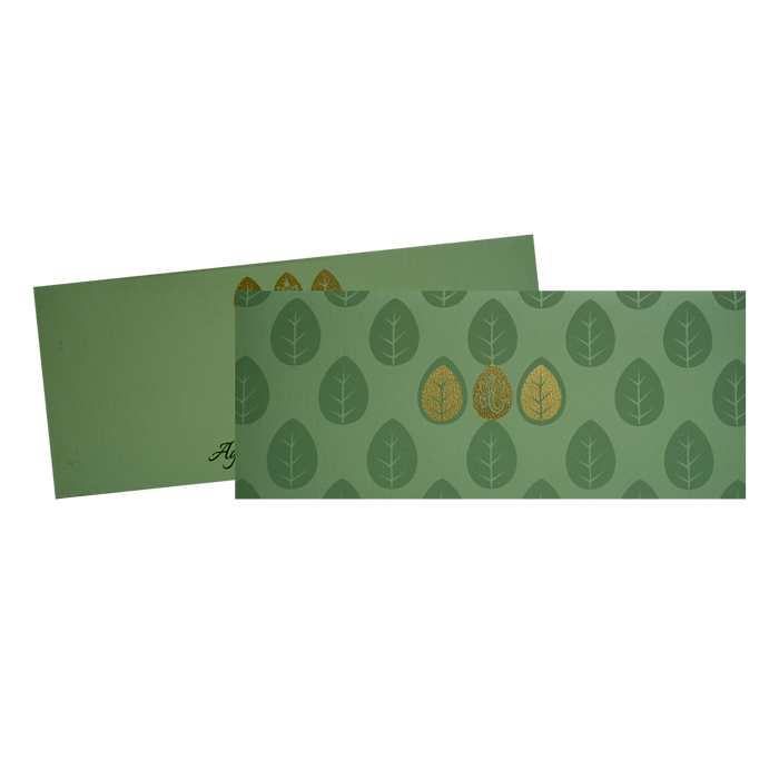 Pista Green Ganesha Wedding Card-King of Cards