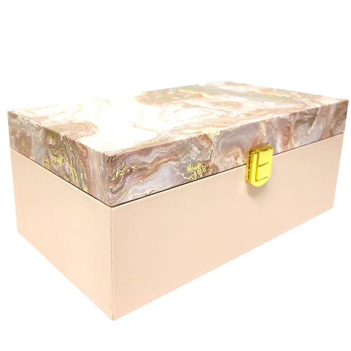 Beige Designer Box Invitation-KBX0102-King of Cards