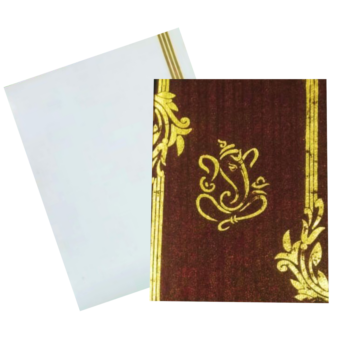 Brown Ganesha Invitation Card
