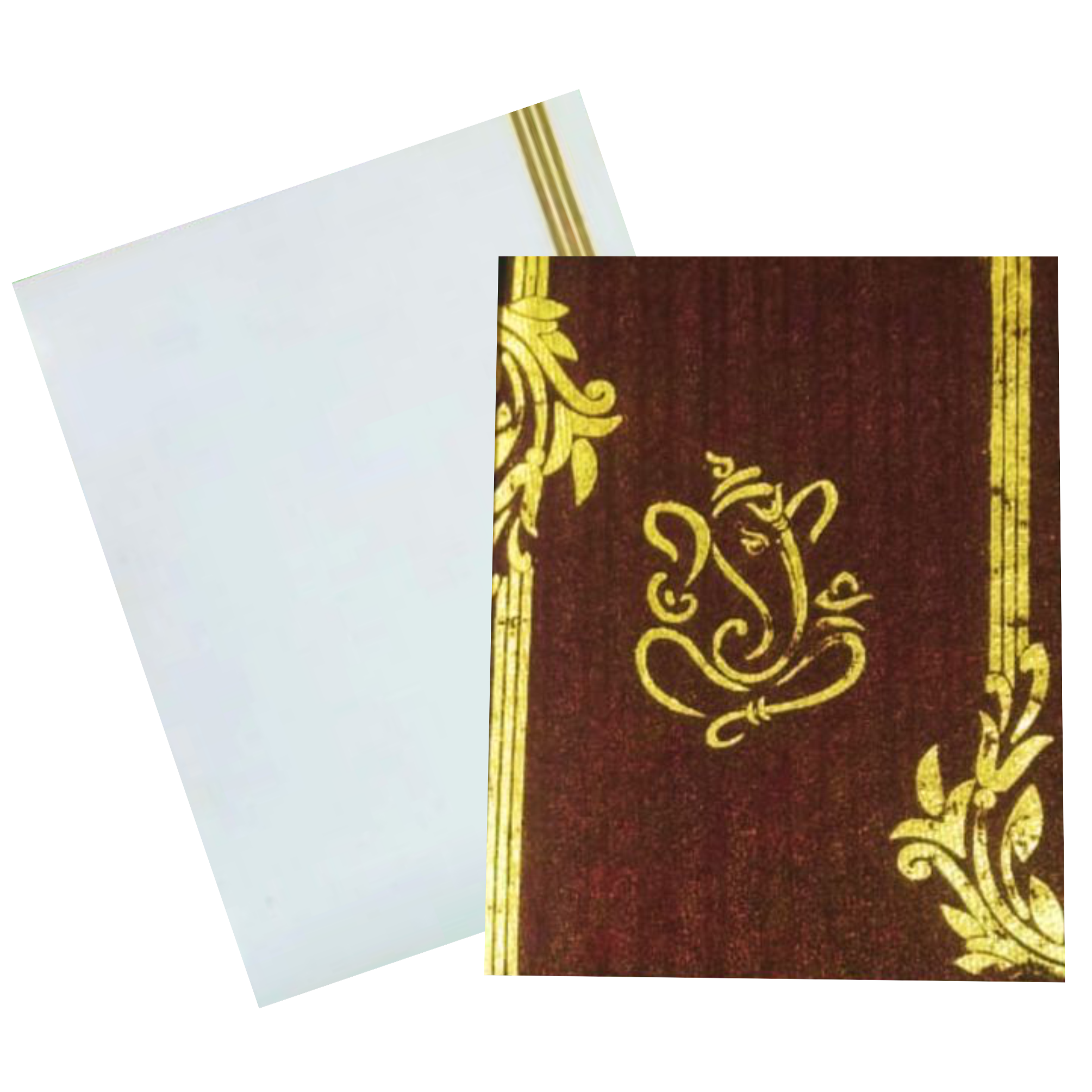 Brown Ganesha Invitation Card