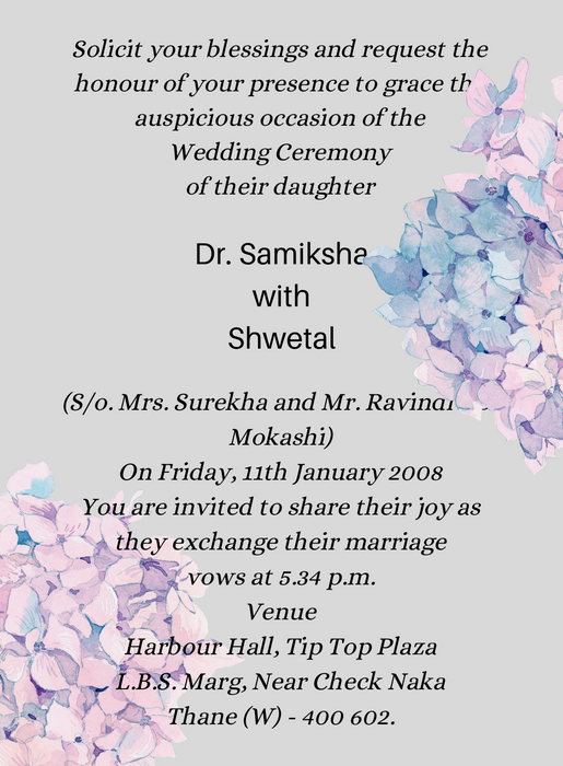 Pink Florals Hindu Wedding Invitation-AAHIN016