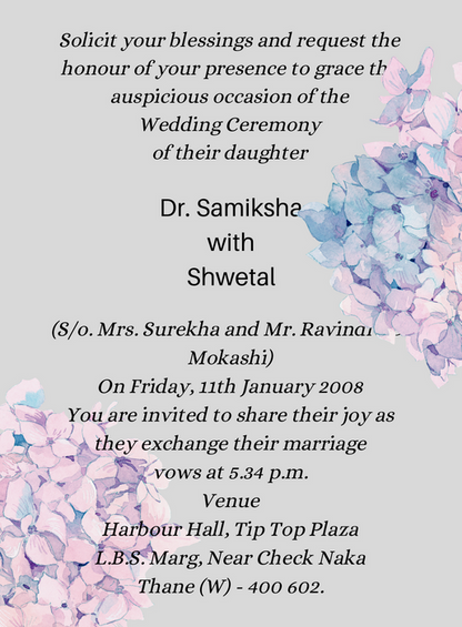 Pink Florals Hindu Wedding Invitation-AAHIN016