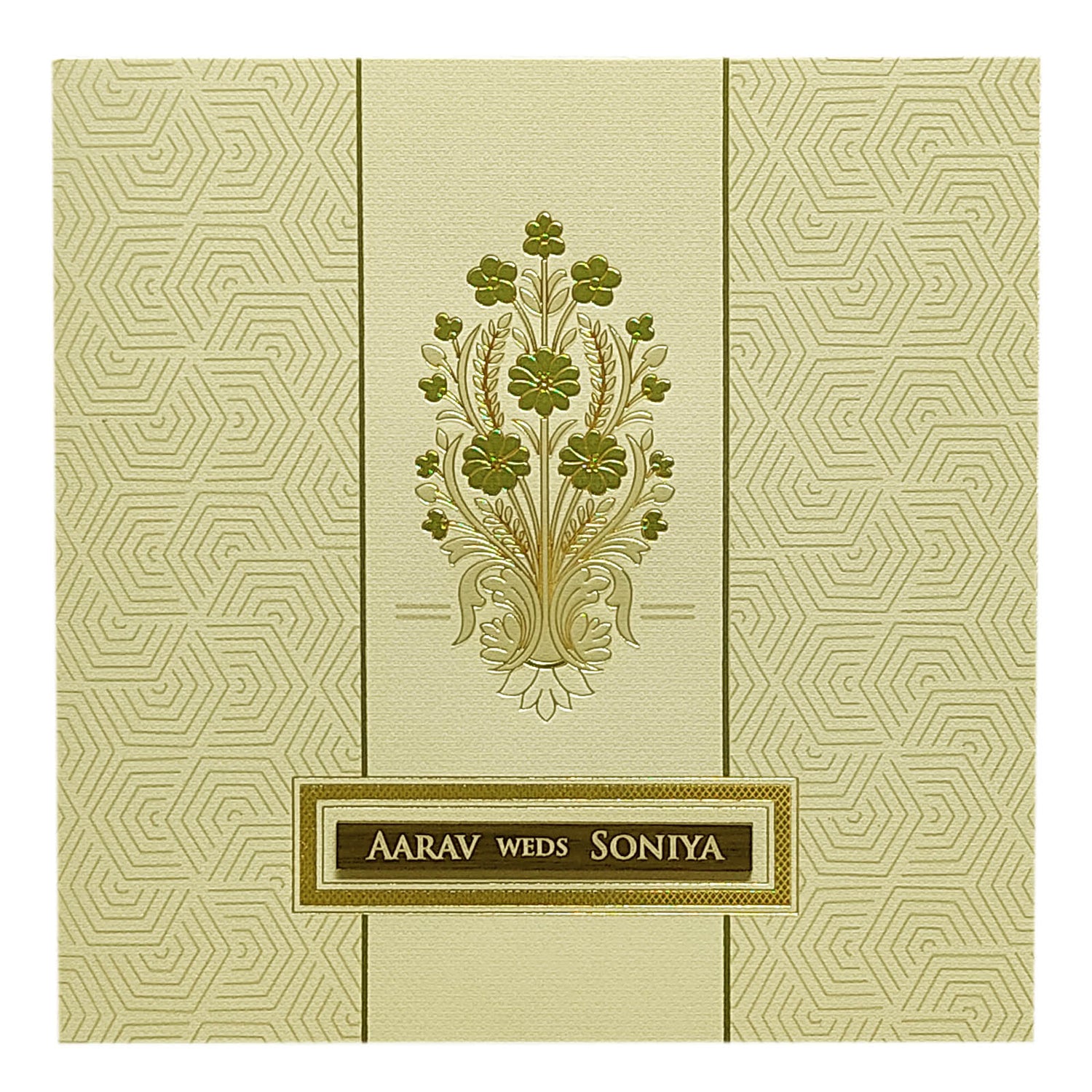 Light Grey Floral Invitation Card-KRC29102