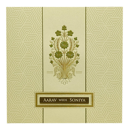 Light Grey Floral Invitation Card-KRC29102