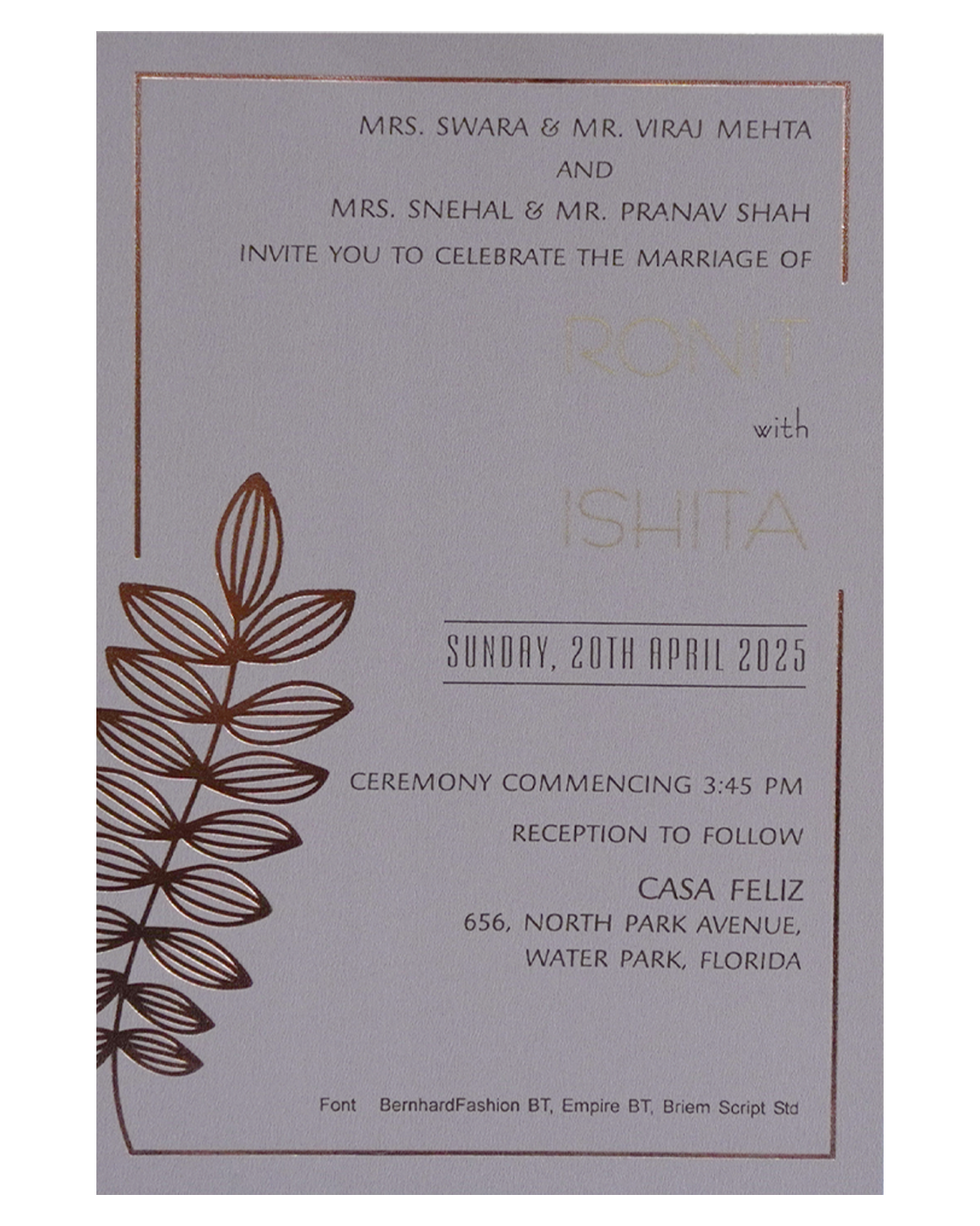 Faded Violet Single Card-KRCS7213