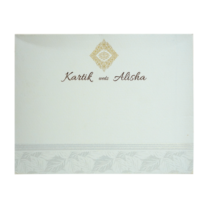 Silky White Wedding Card-KRC30150