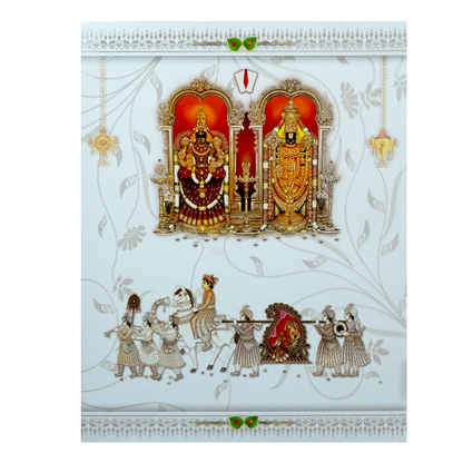 White Jumbo Balaji Padmavathi With Dohli Baraat Fictional Print-KNK4331