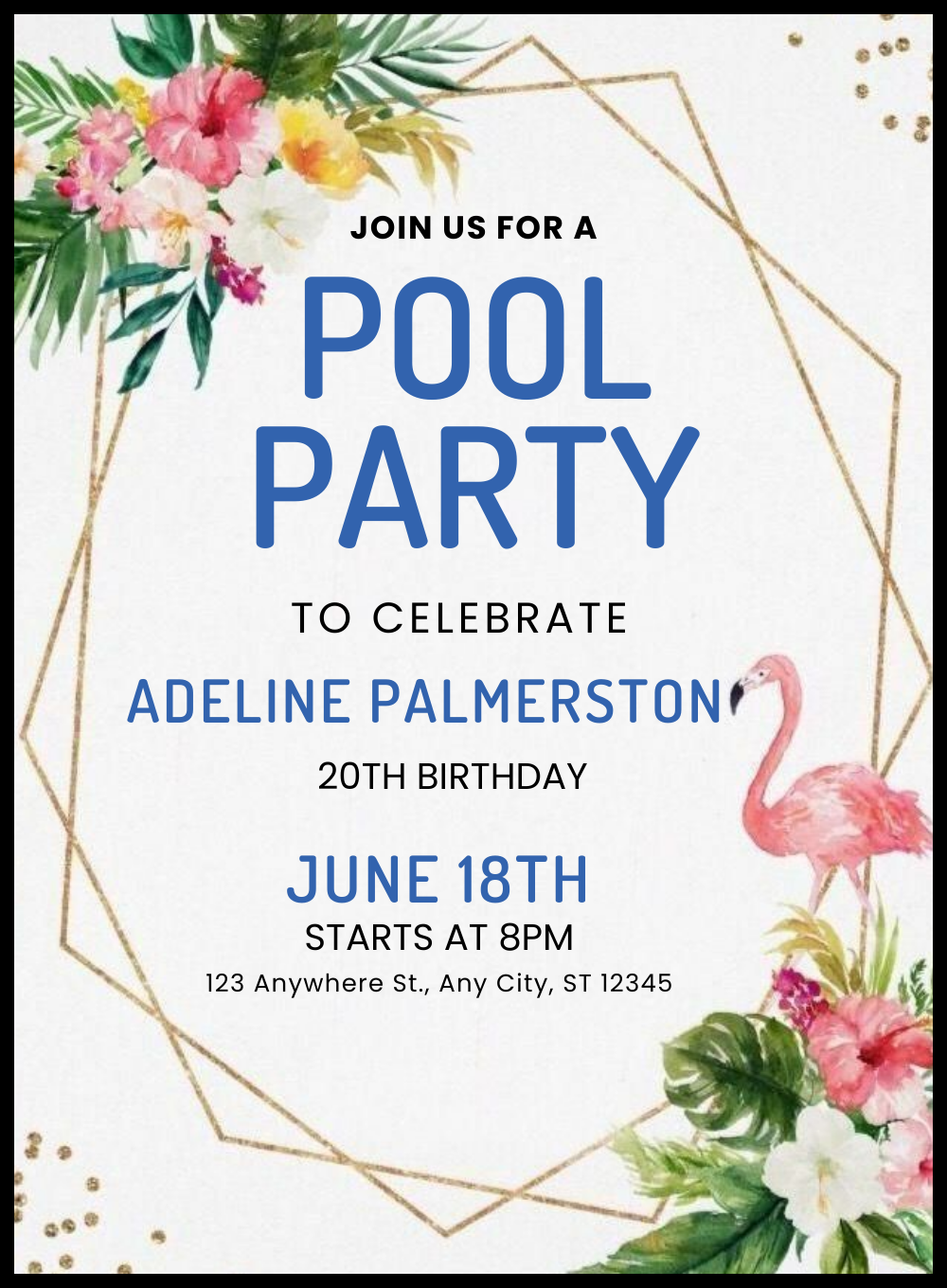 Splash and Fun Pool Party Invitation-AAPPI028