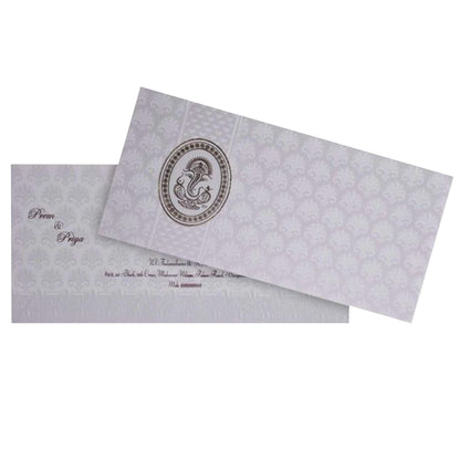 White Personal Invitation Card-KNK2187