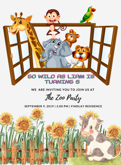 Striped Zoo Animals-King of Cards