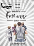 Stripes fun Fathers day Invitation-AAFAT010