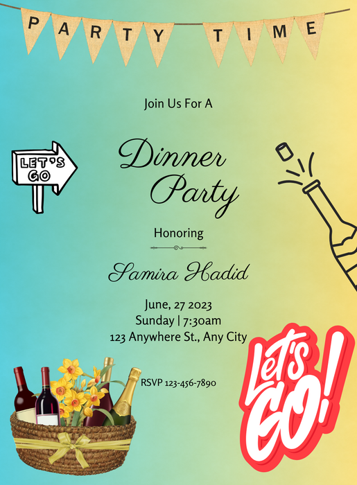 Summer Soiree Dinner Party Invitation-King of Cards