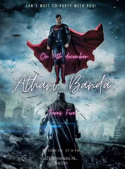 Superman Superheroes Invitation-AASHI006