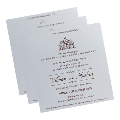 Light Olive Green Padded Invitation-KRC30471