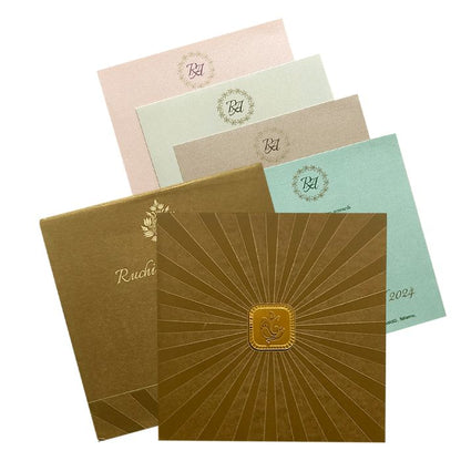 Brown Geometric Design Invitation Card-King of Cards