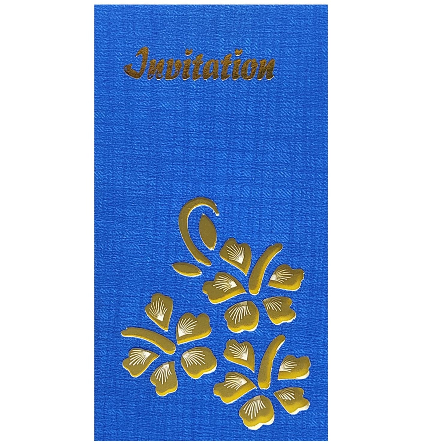 Bright Blue Shading with Blossom Theme Personal Wedding Card - KNKSP718