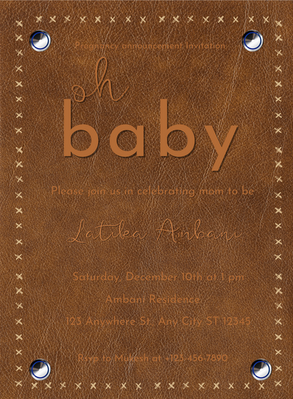 Sweet Theme Pregnancy Announcement Invitation-AAPAI002