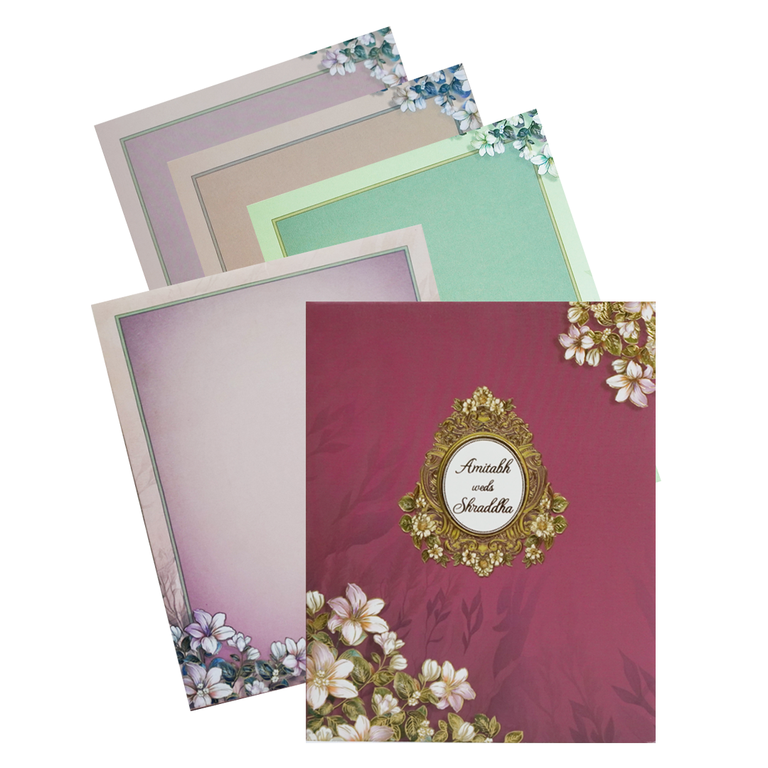 Make your event special with our exclusive Pink Floral Padded Wedding Card. Shop now! ?WhatsApp Support ?Express Delivery.