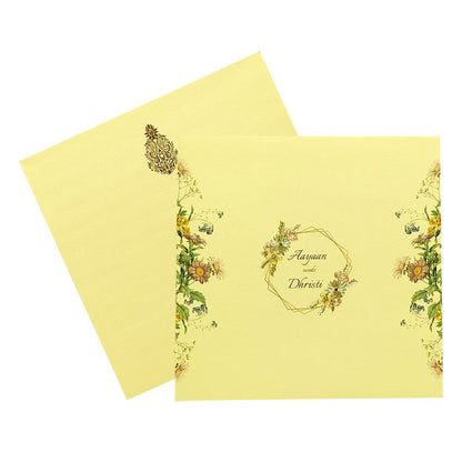 Cream Pink Floral Invitation Card-King of Cards