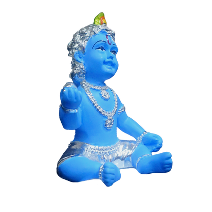 Charming Baby Krishna Idol in Blue-GRI0040