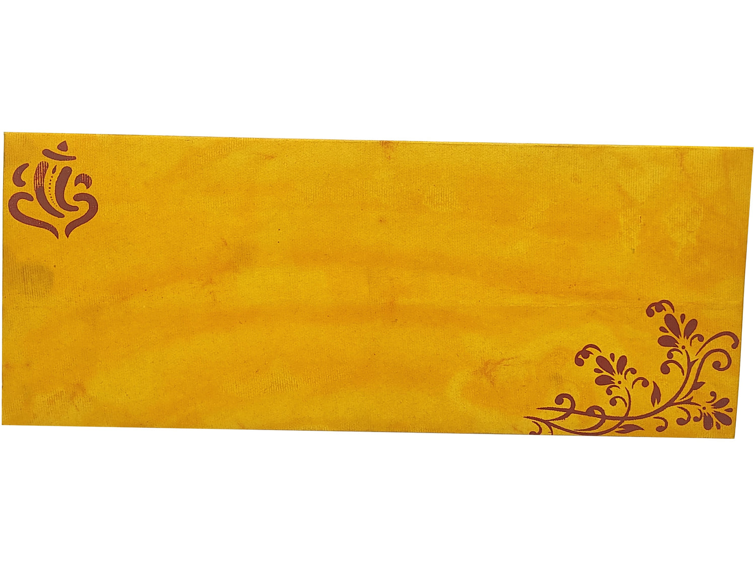 Invitation Card - Yellow and Maroon divine Ganesha Invitation Card-KNK2693