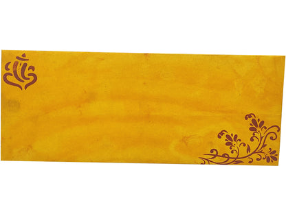 Invitation Card - Yellow and Maroon divine Ganesha Invitation Card-KNK2693