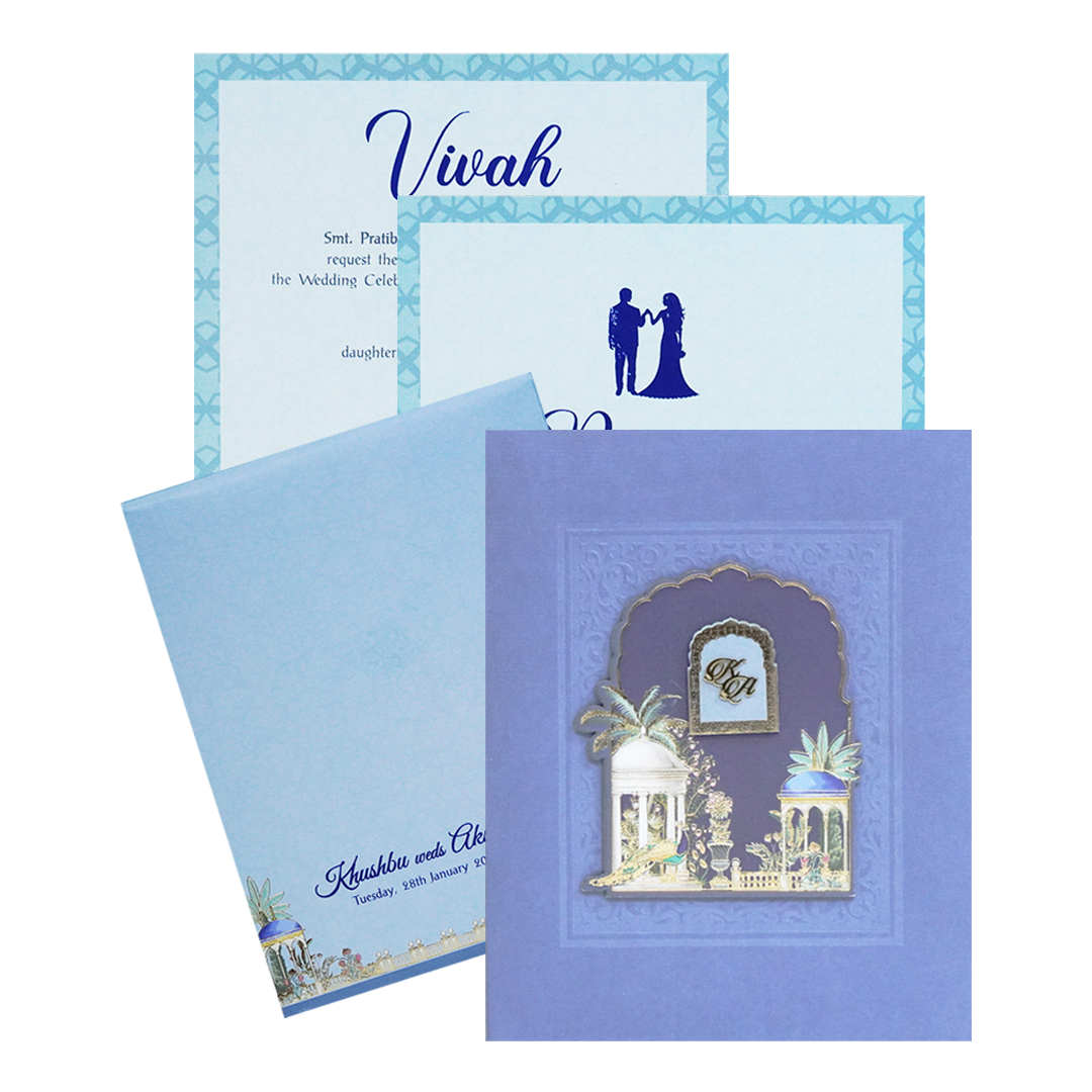 Make your event special with our exclusive Blue Pop-Up Soft Fabric Wedding Card. Shop now! ?WhatsApp Support ?Express Delivery.