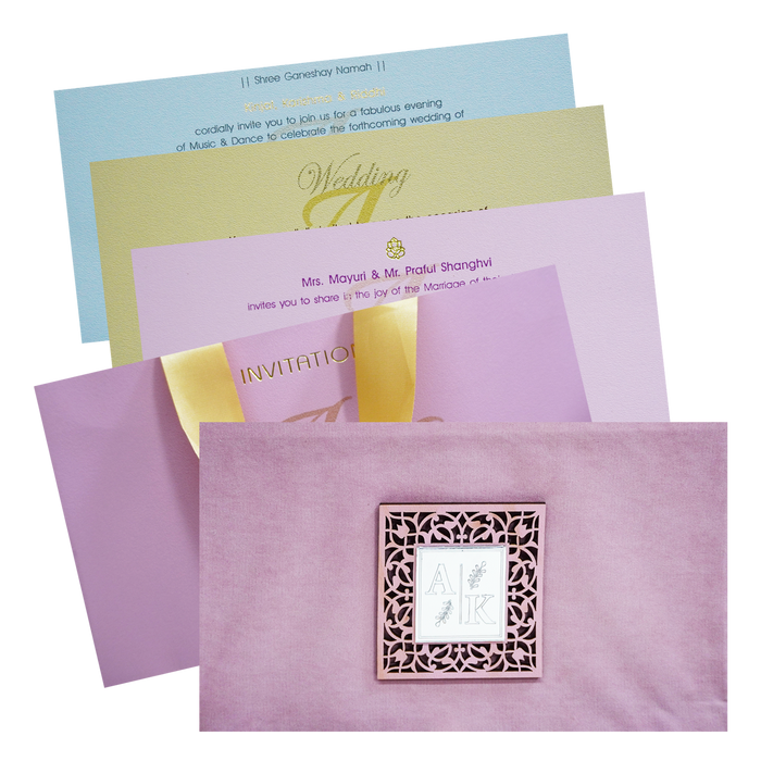 Pastel Pink Luxury Wedding Box-King of Cards