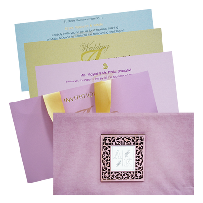 Pastel Pink Luxury Wedding Box-King of Cards