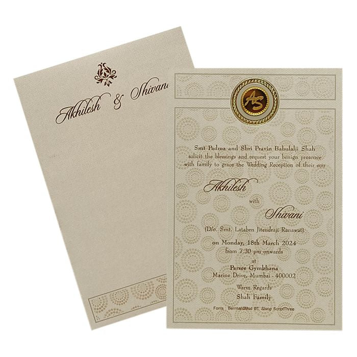 Smoke Grey Single Sheet Invitation-King of Cards