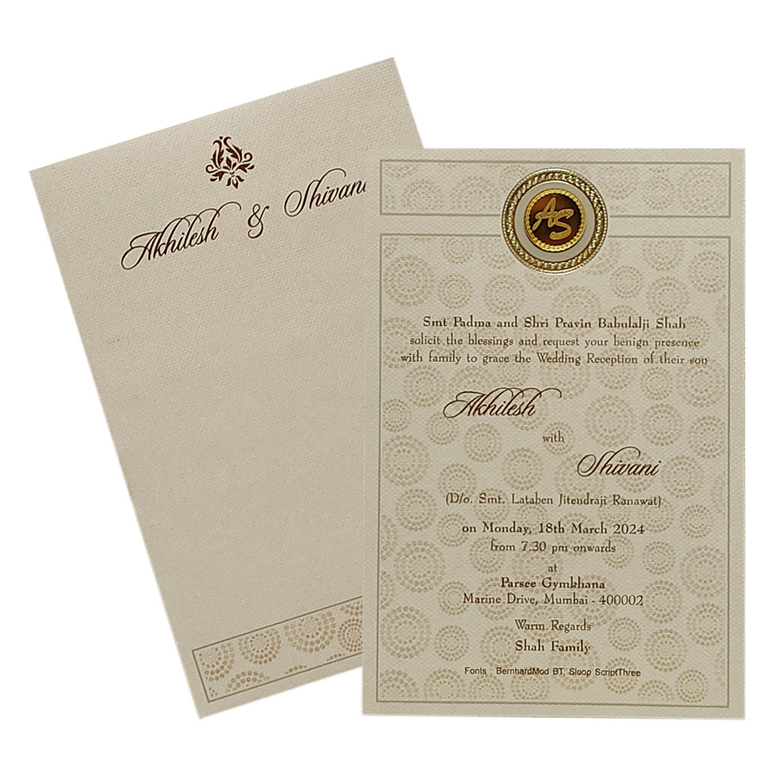 Smoke Grey Single Sheet Invitation-KRCS6362
