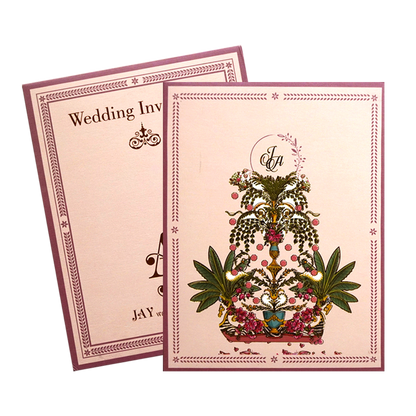 Light Mauve Pink Wedding Card-King of Cards