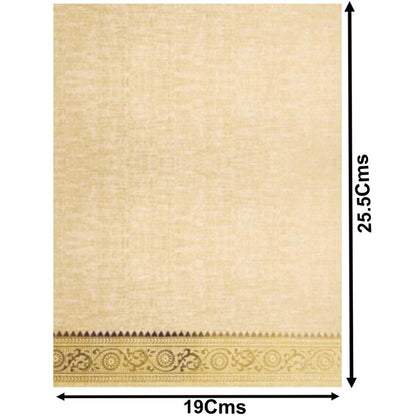 Brown Gold Premium Padded Card With Ganesha Sticker-KNPS9521N-King of Cards