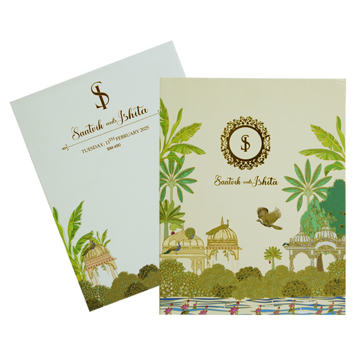Cream Traditional Royal Marriage Card-King of Cards